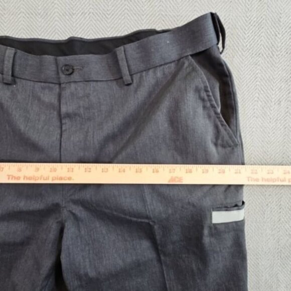 Twinhill Men's 36W 30L Flat Front Dark Gray Work Pants Reflective Stripe - Picture 6 of 12